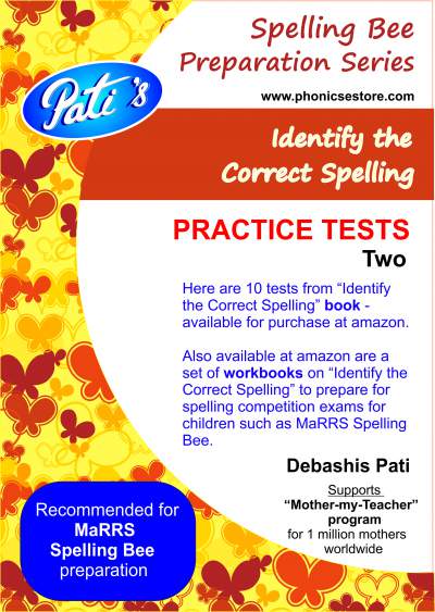 marrs spellbee identify the correct spelling practice questions